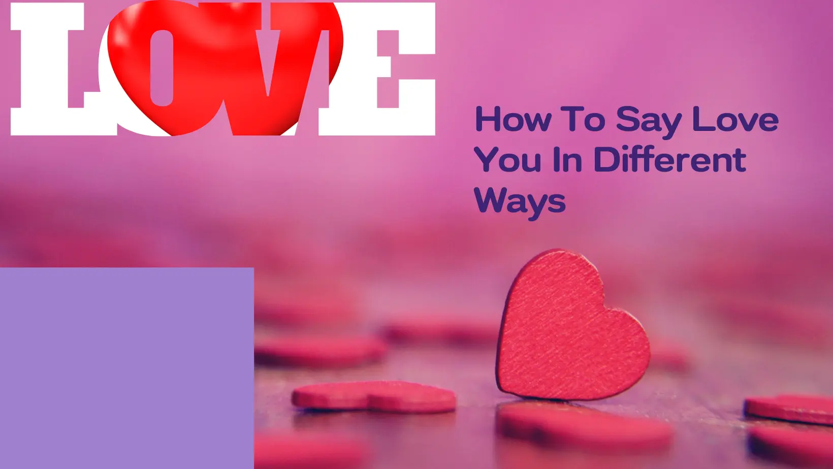 How To Say Love You In Different Ways