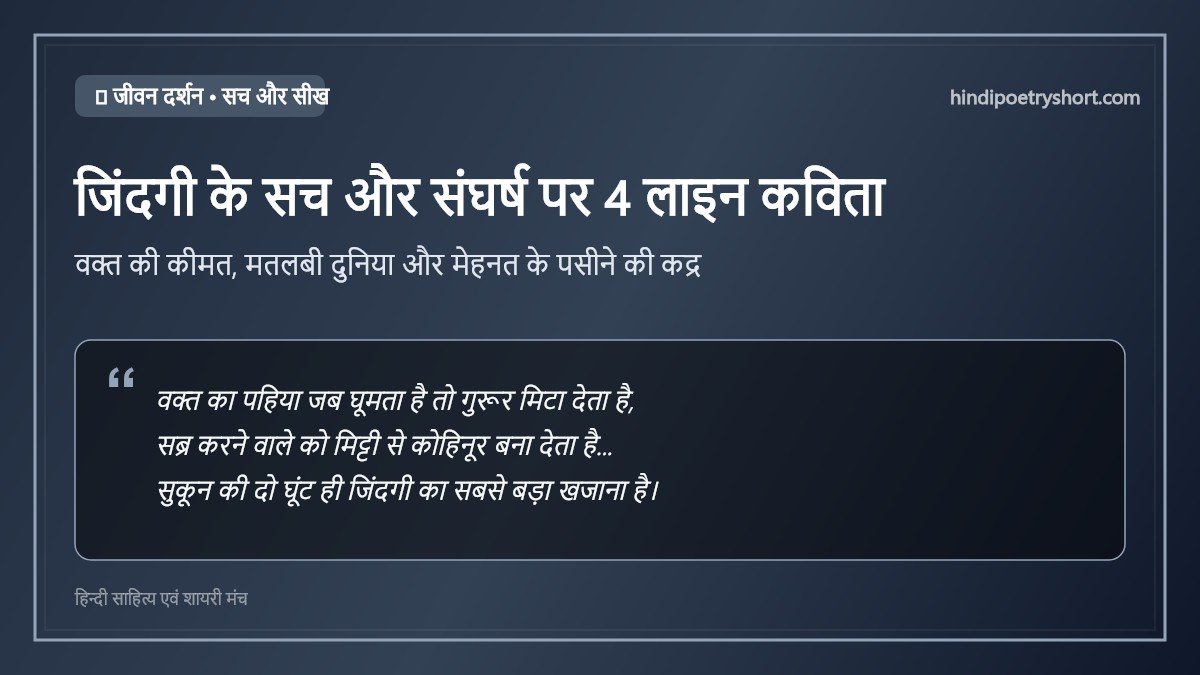 4 line kavita on life in hindi