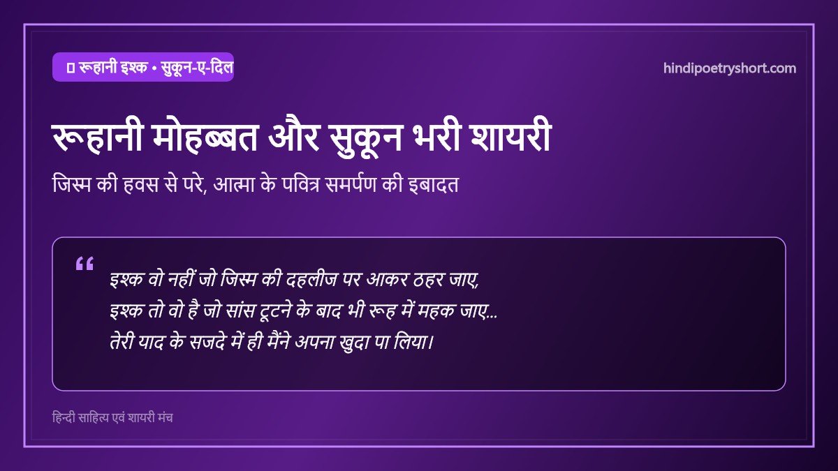 ruhani shayari in hindi